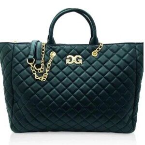 Gilda Paris Large Black Quilted Tote